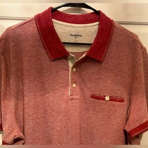 Men’s Goodfellow & Co Sz XL Burgundy Heather Polo in EUC
